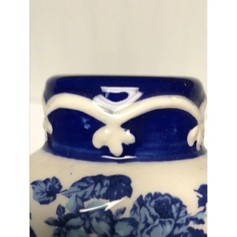 Pioneer Woman Frontier Rose Salt And Pepper Set Shakers Blue Red White New